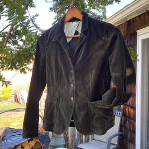 Velvet jacket , dark green , super cute